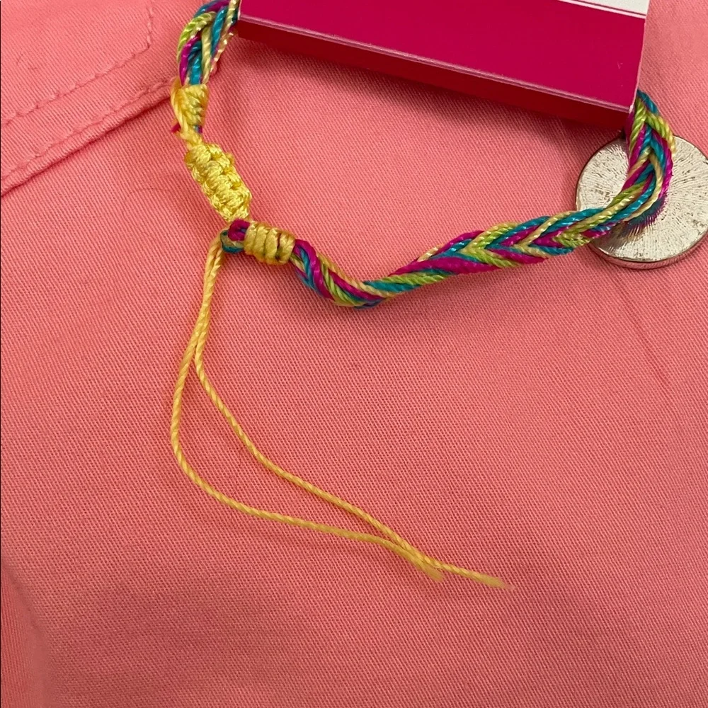 Justice Colorful Braided Bracelet with 'S' Charm